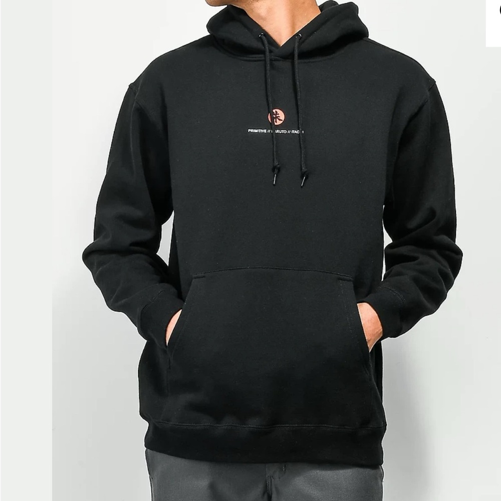 Classic Black Hoodie with Front Logo